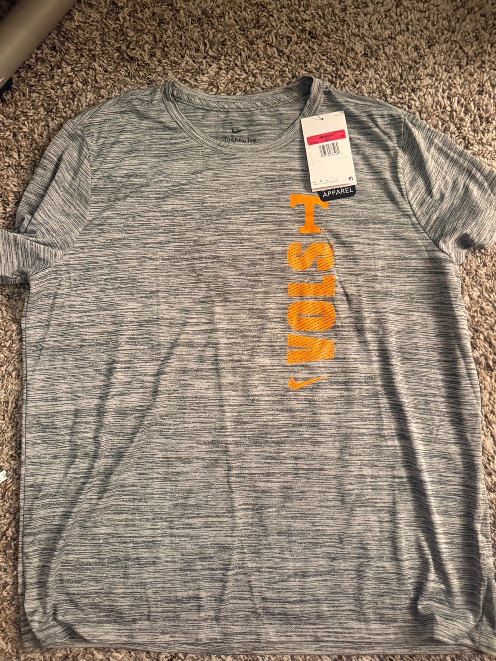 Nike Women’s Gray Heather Dri-FIT Tennessee Volunteers Tee NWT
